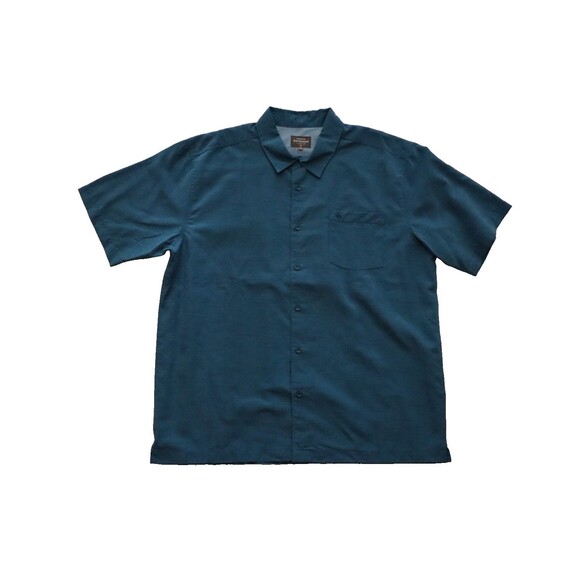Quicksilver Button Down Mens XXL Blue Waterman Collection Short Sleeve Comfort - Picture 1 of 9